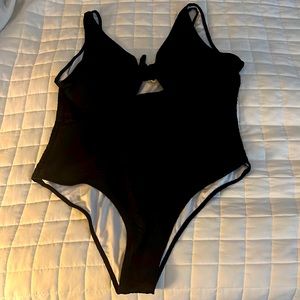 Navy blue one piece bathing suit